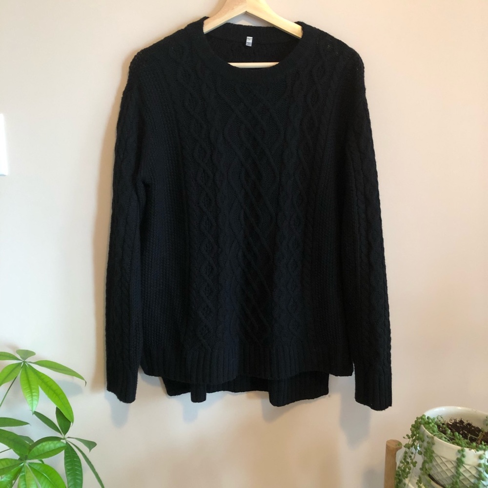 Wool and Yak Muji Cable Sweater